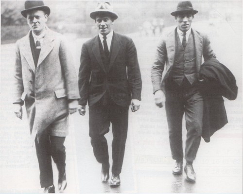 Leslie Knighton, Billy Blyth and Stephen Dunn attend the hearing